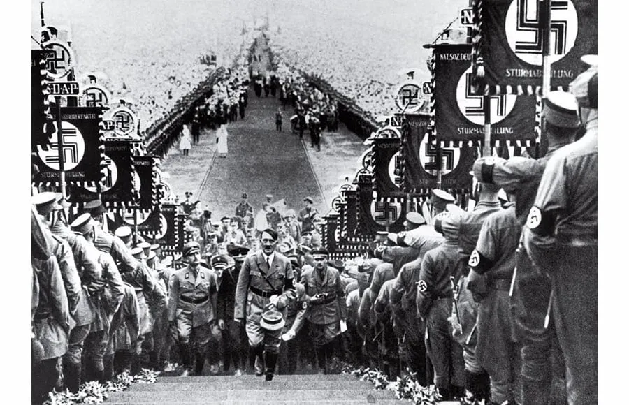 Hitler At A Nazi Party Rally | Heinrich Hoffmann | 1934
